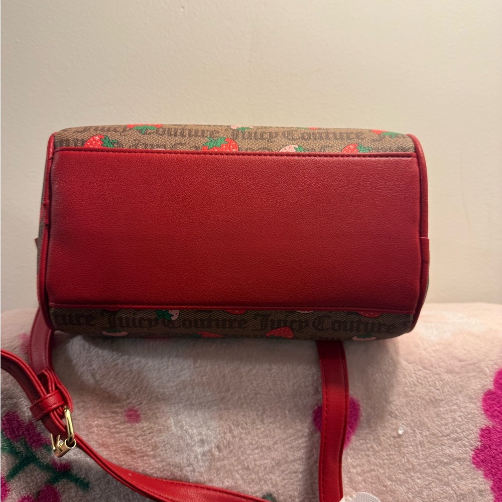 Juicy Couture Red and brown strawberries Satchel NWT - Picture 6 of 10